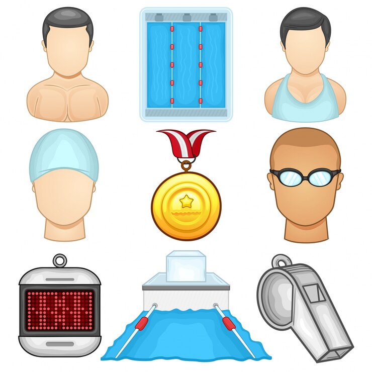 Vetor ícone de natação desportiva