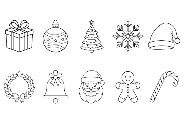 Ícone de Natal em estilo de design plano