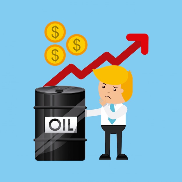 Vetor Ícone de negócios de preços de petróleo
