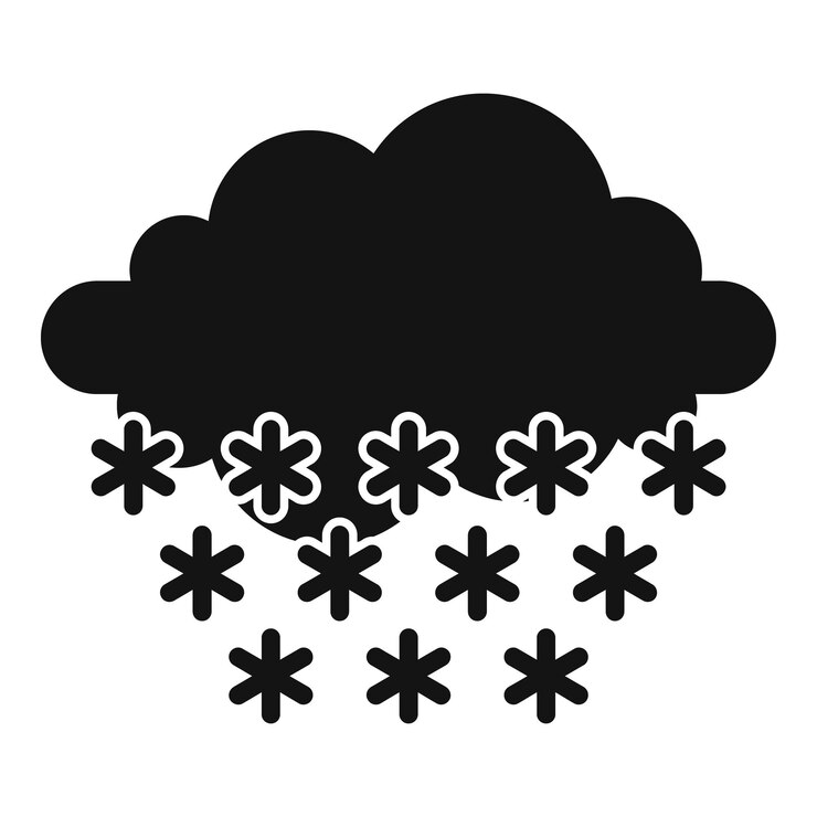 Vetor ícone de nevasca meteorológica simples ilustração do ícone vetor de nevasca meteorológica para web design isolado em fundo branco