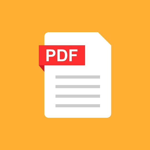 Vetor Ícone de nota de documento pdf em estilo simples ilustração vetorial de folha de papel em fundo isolado conceito de negócio de documento de bloco de notas pdf