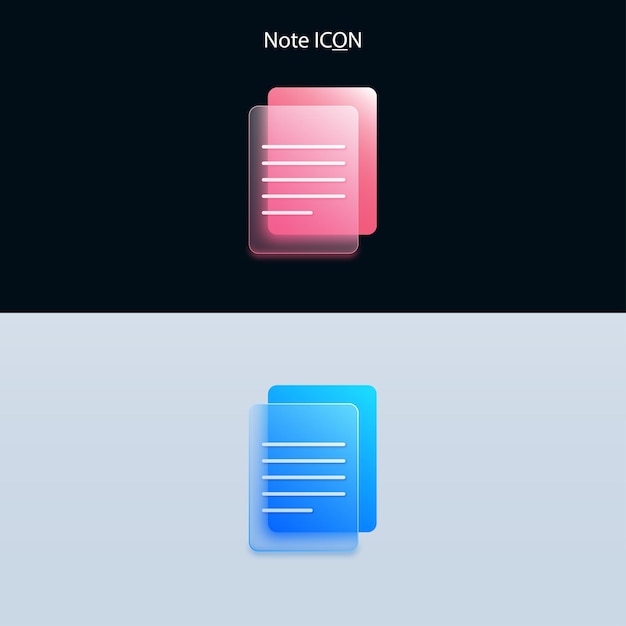Ícone de nota de morfismo de vidro