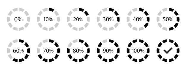 Ícone de nuvem Conjunto de nuvens Configuração de nuvens isoladas em um fundo azul Ilustração vetorial