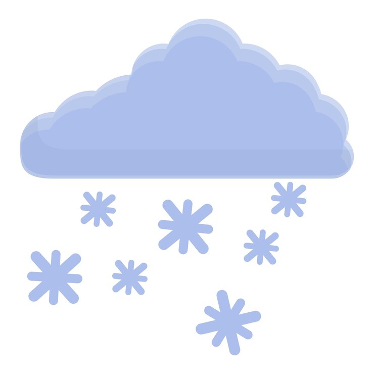 Vetor ícone de nuvem de inverno desenho animado do ícone vetor de nuvem de inverno para web design isolado em fundo branco
