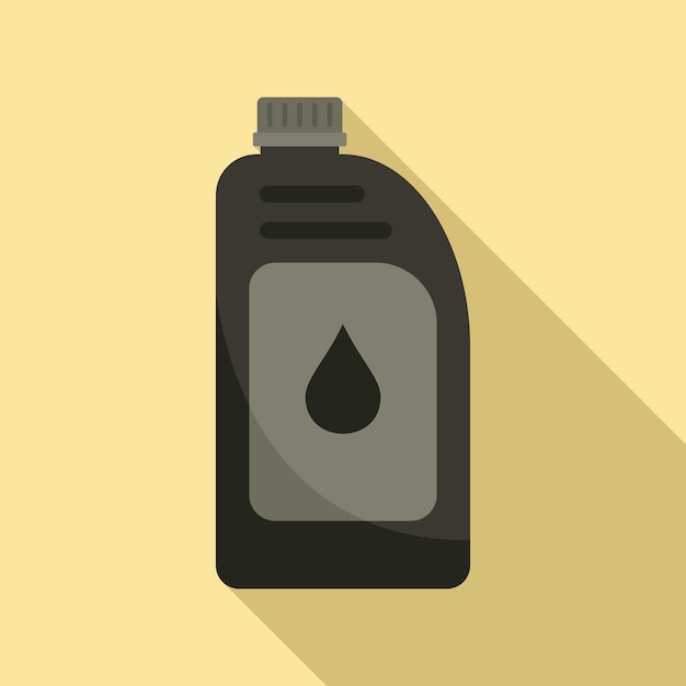 Vetor Ícone de óleo de motor de carro ilustração plana do ícone vetor de óleo de motor de carro para web design