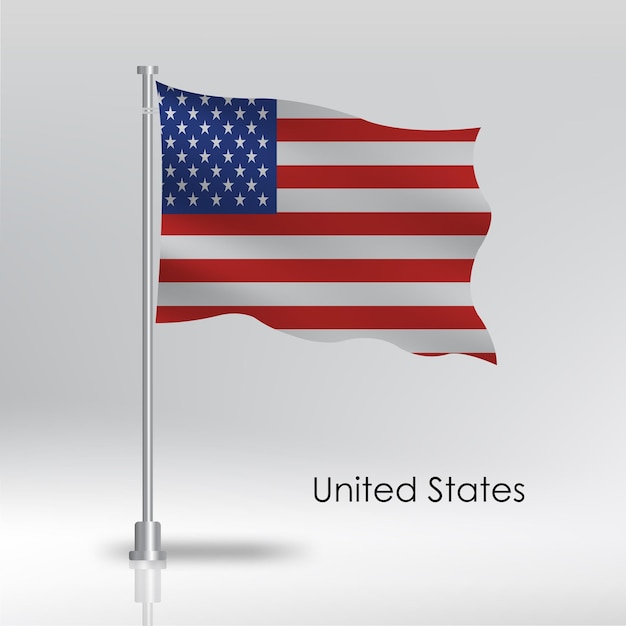 Ícone de onda de bandeira e coleção de ilustrações