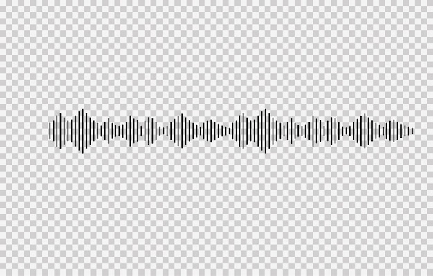 Ícone de onda de rádio Música frequência de áudio forma de onda de voz nível de volume de sinal de rádio eletrônico