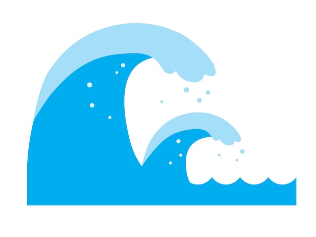 Ícone de onda oceânica de desastre de tsunami