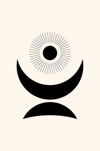 Ícone de padrão gráfico de lua de berçário de bebê boho t shirt minimalista projeto de elemento ptint.