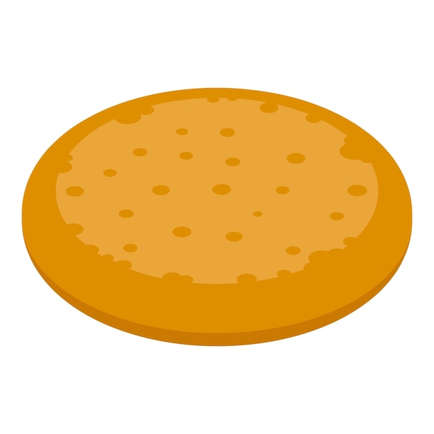 Ícone de pão georgiano vetor isométrico Comida restaurante refeição de queijo
