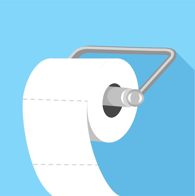 Ícone de papel higiênico ilustração plana do ícone vetor de papel higiênico para web