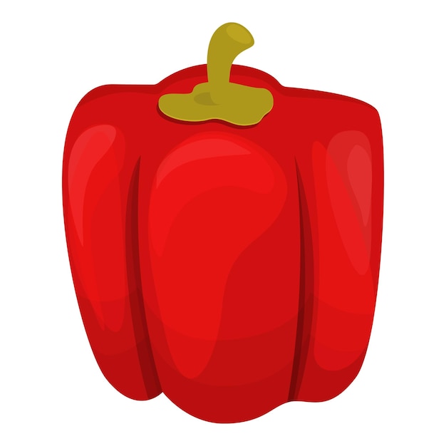 Vetor Ícone de paprica vermelha cartoon de ícone vetor de paprica vermelha para web design isolado em fundo branco