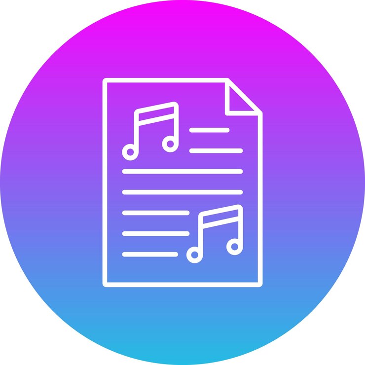 Vetor ícone de partitura musical
