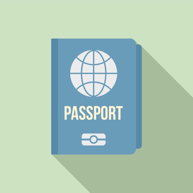 Vetor Ícone de passaporte de informações pessoais ilustração plana do ícone vetor de passaporte de informações pessoais para web design