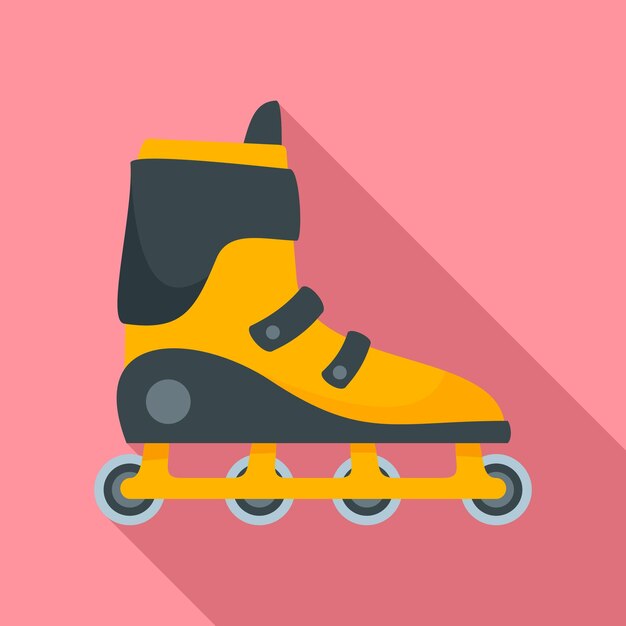 Vetor Ícone de patins inline extremos ilustração plana do ícone vetor de patins inline extremos para web design