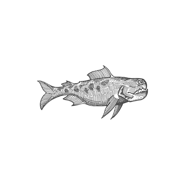 Ícone de peixe chimera de nariz comprido de dente de dragão de peixe-dragão