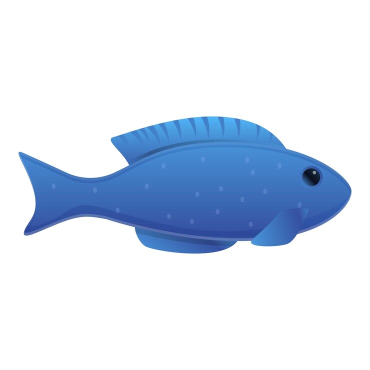 Vetor ícone de peixe exótico azul ícones vetoriais de peixes exóticos azuis para design web isolados em fundo branco