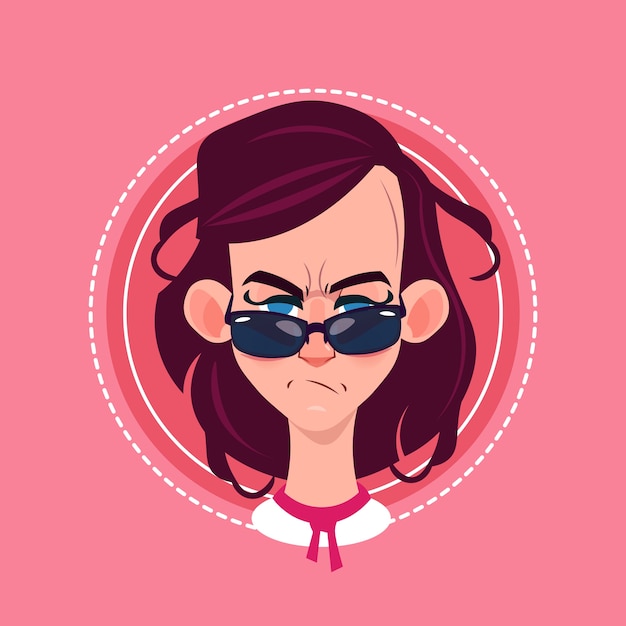 Ícone de perfil feminino emoção avatar