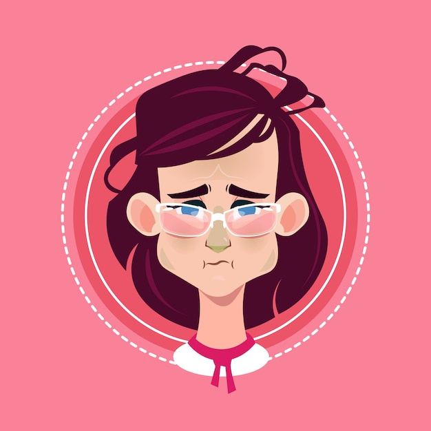 Ícone de perfil feminino emoção avatar