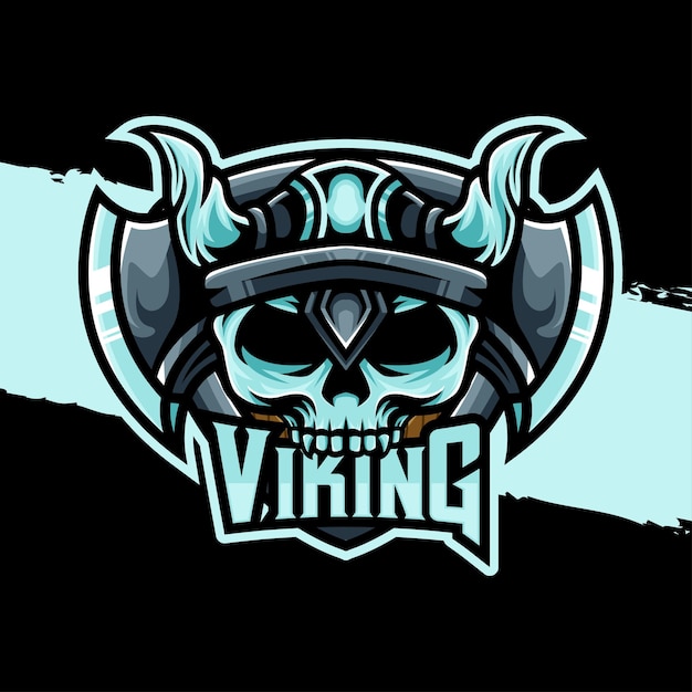 Ícone de personagem do logotipo esport viking