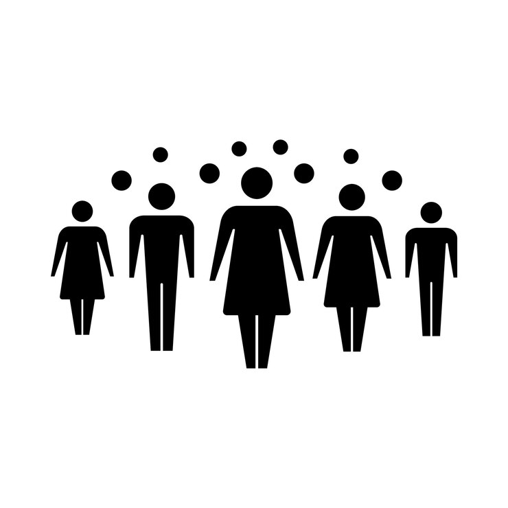Vetor ícone de pessoas vetor masculino e feminino grupo de pessoas símbolo avatar para equipe de gestão de negócios