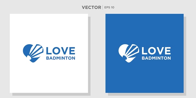 Ícone de peteca com amor. você pode usar para o logotipo do esporte e o logotipo do campeonato de badminton