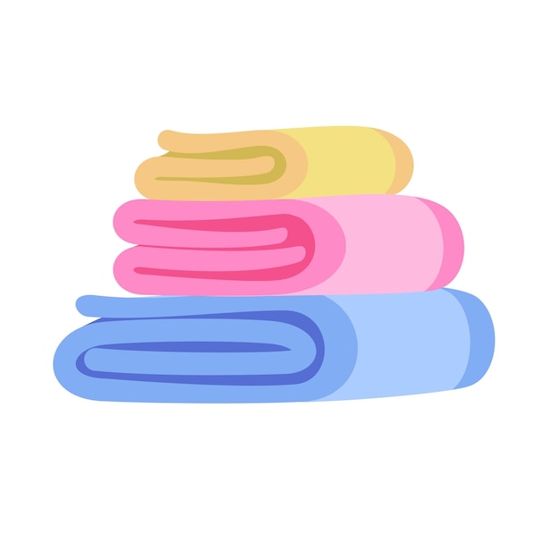 Ícone de pilha de toalhas ilustração plana do ícone vetorial de pilha de toalhas para web design
