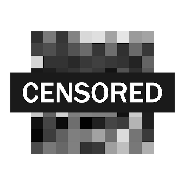 Ícone de pixel censurado