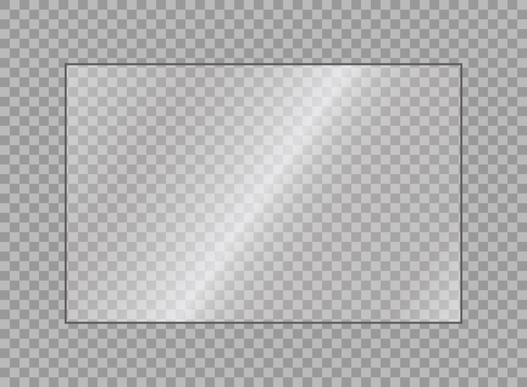 Vetor ícone de placa de vidro em estilo plano ilustração vetorial realista de janela em fundo isolado conceito de negócio de sinalização de vitrine de vidro claro