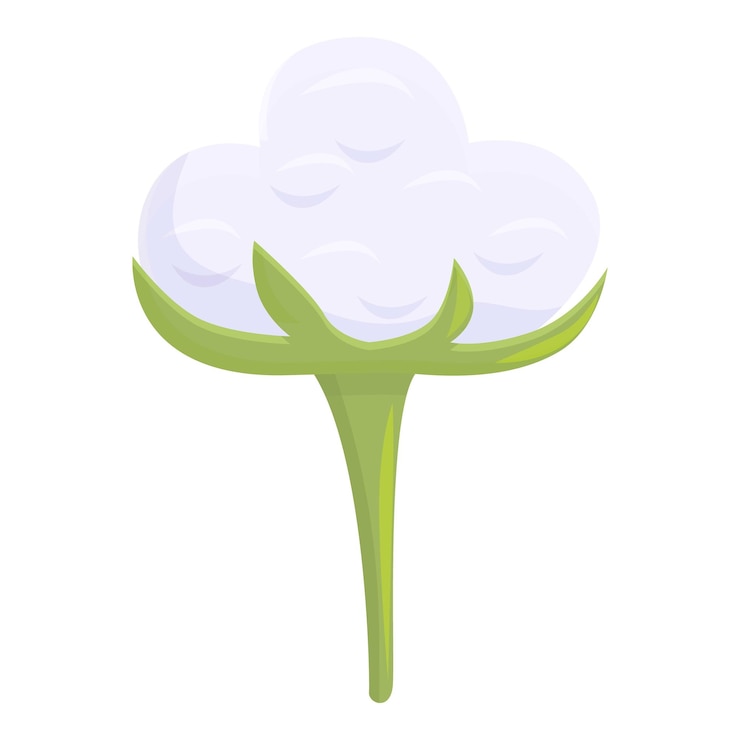 Ícone de planta de algodão desenho animado de ícone vetorial de planta de algodão para web design isolado em fundo branco