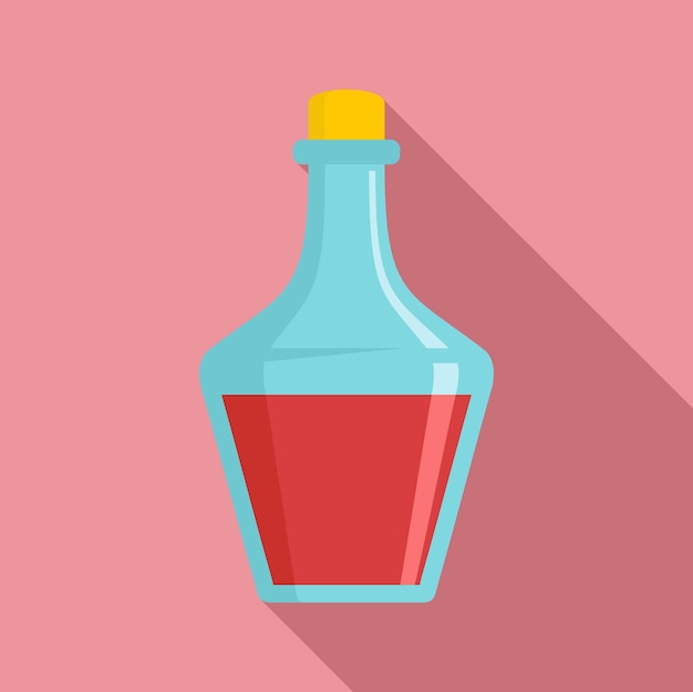 Ícone de poção vermelha Ilustração plana de ícone vetorial de poção vermella para design web