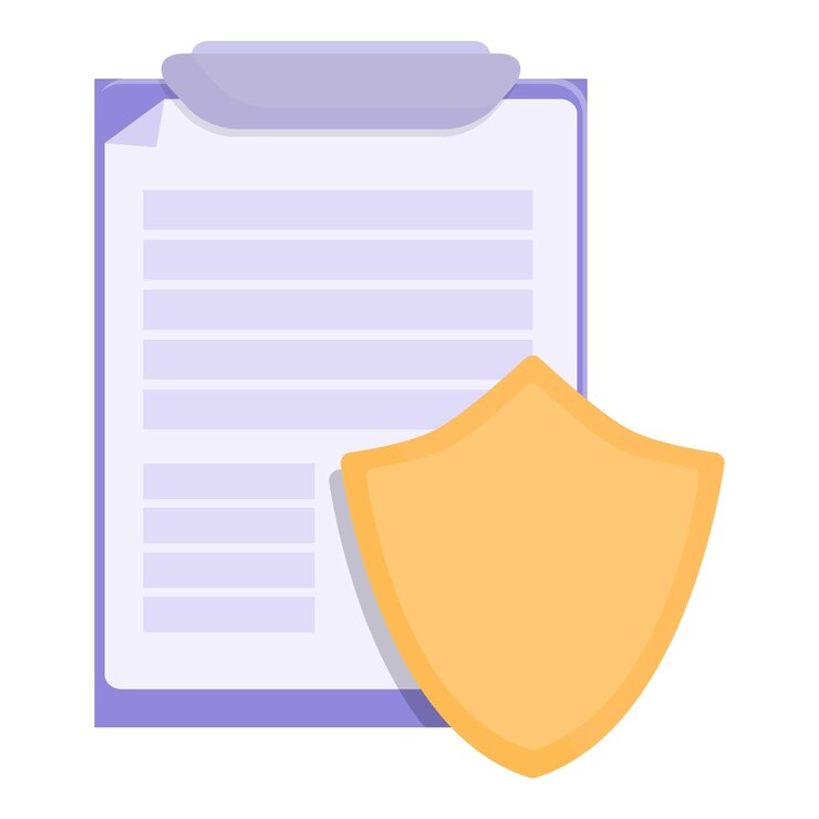 Vetor ícone de política de privacidade vetor de desenho animado dados seguros on-line privados