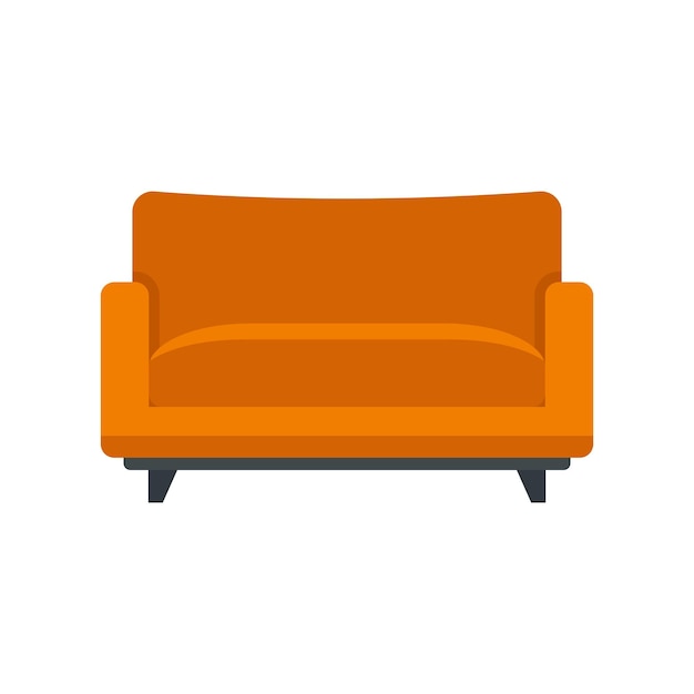 Ícone de poltrona de sofá ilustração plana do ícone vetor de poltrona de sofá isolado em fundo branco