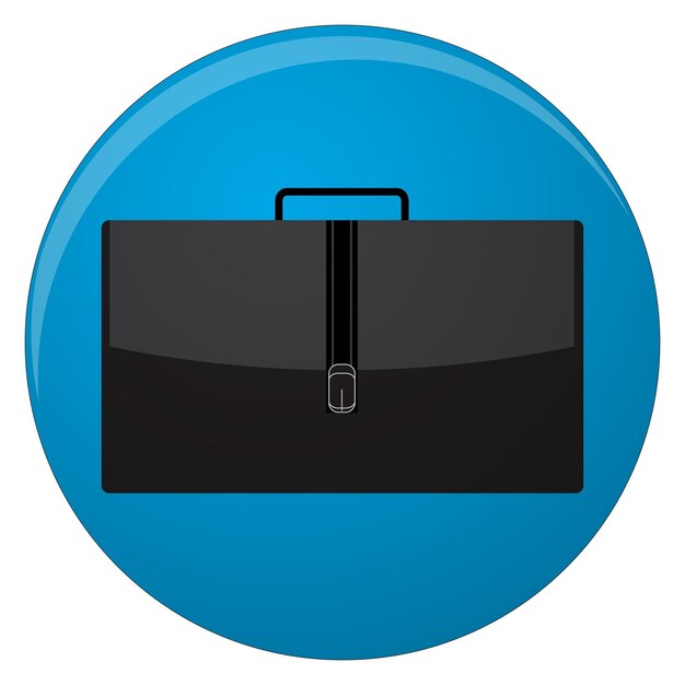 Ícone de portfólio plano mala e maleta ícone maleta de negócios ilustração vetorial