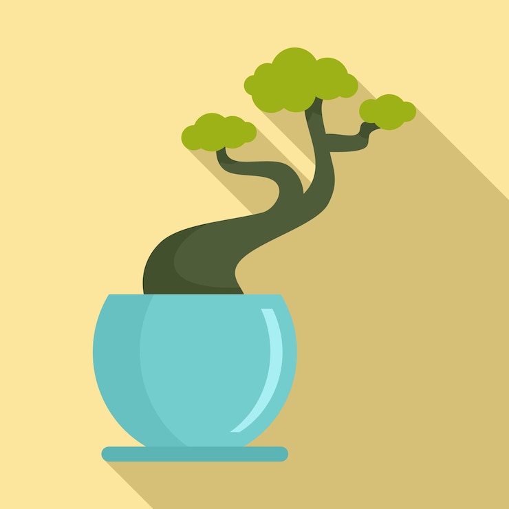 Vetor ícone de pote de árvore de casa ilustração plana do ícone vetor de pote de árvore de casa para web design