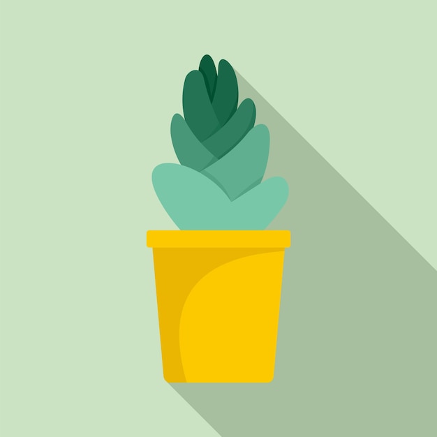 Vetor Ícone de pote de cacto de areia ilustração plana de ícone vetorial de pote de cactus de areia para design web