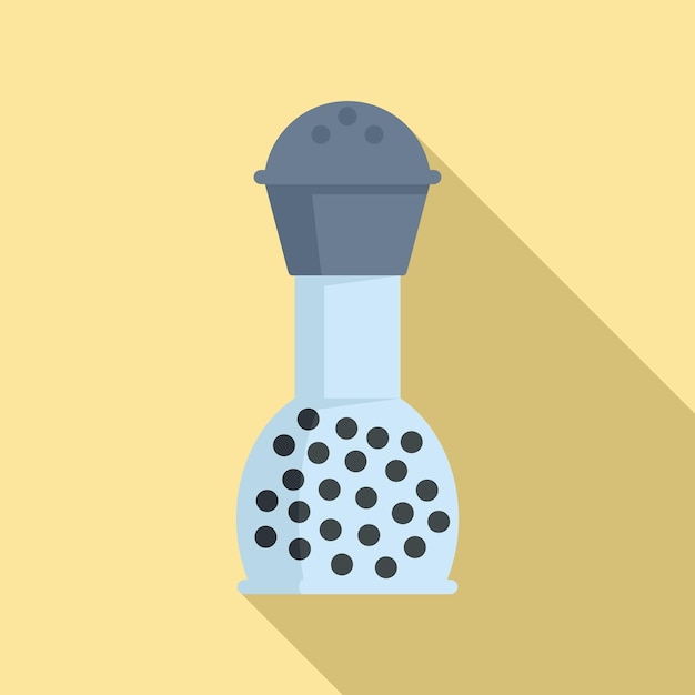 Vetor Ícone de pote de vidro de condimento ilustração plana do ícone vetor de pote de vidro de condimento para web design