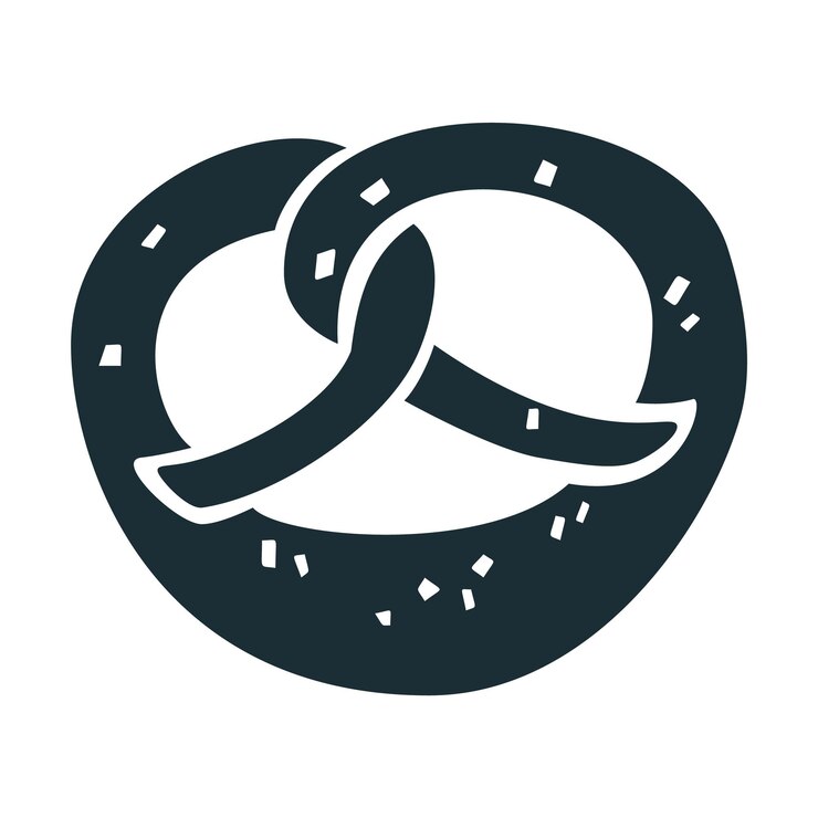 Vetor ícone de pretzel de sal simples ilustração do ícone vetorial de pretzel de sal para web design isolado em fundo branco