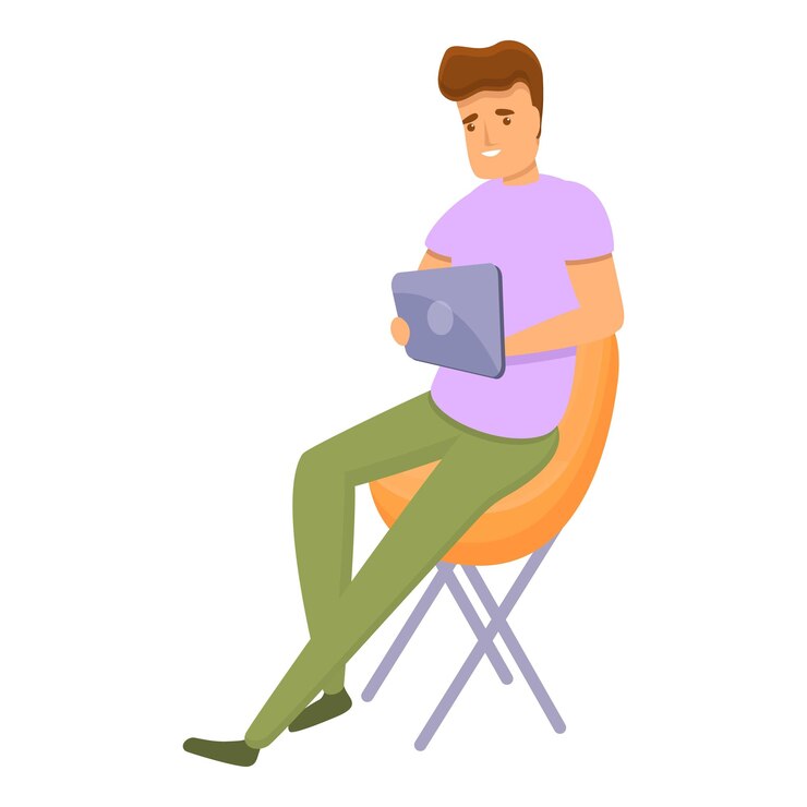 Vetor ícone de programador terceirizado desenho animado de ícone vetorial de programador terceirizado para web design isolado em fundo branco