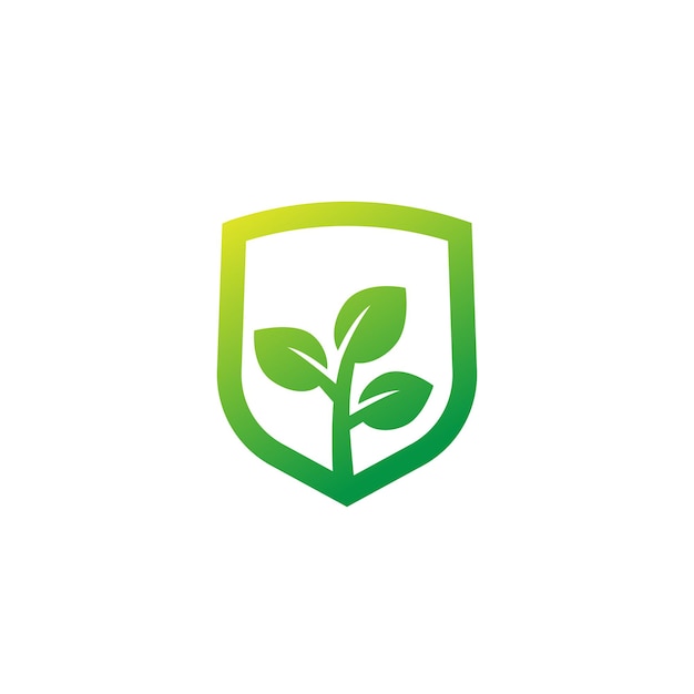 Ícone de proteção ou seguro de colheita, logotipo de vetor