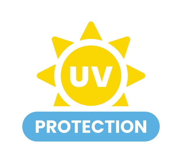 Ícone de proteção uv. ícone de radiação uv.