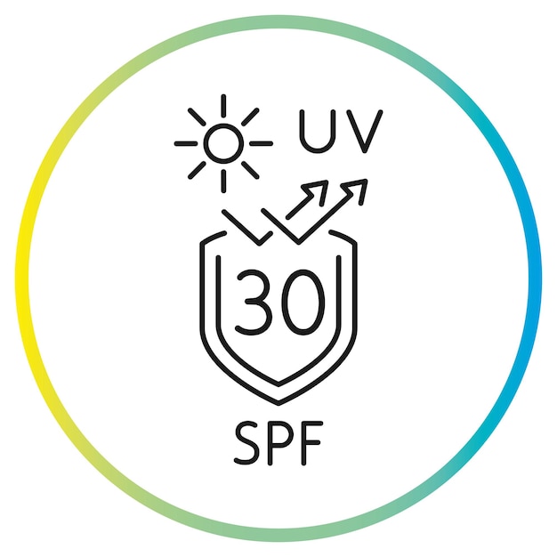 Ícone de proteção uv spf 30