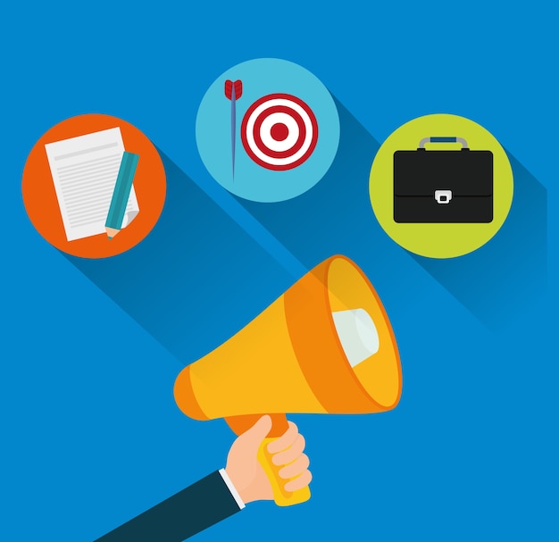 Ícone de publicidade e marketing digital