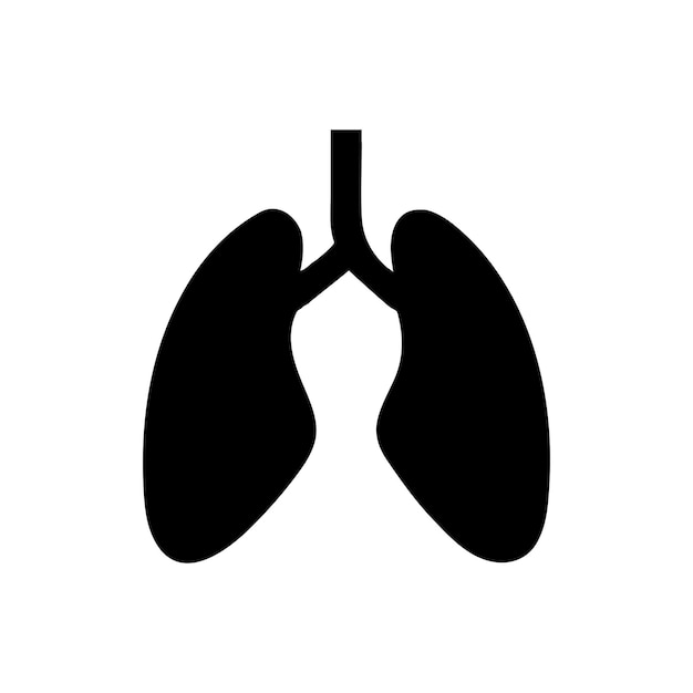 Ícone de pulmonologia em fundo branco