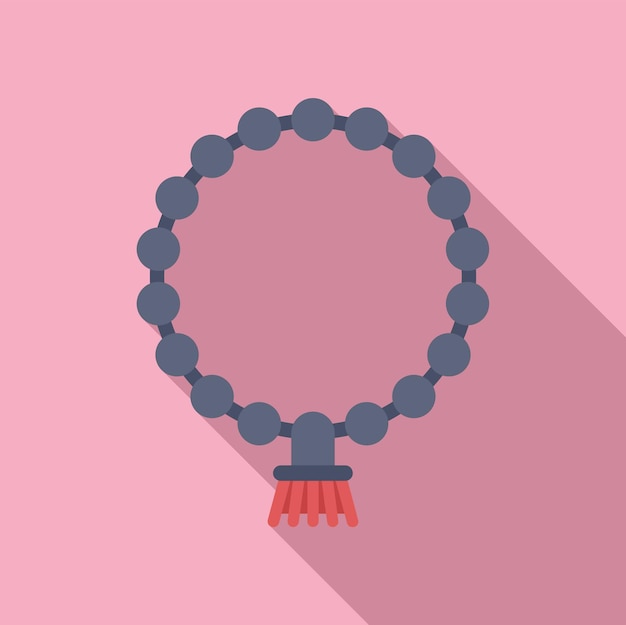 Ícone de pulseira de contas vetor plano Decoração de moda