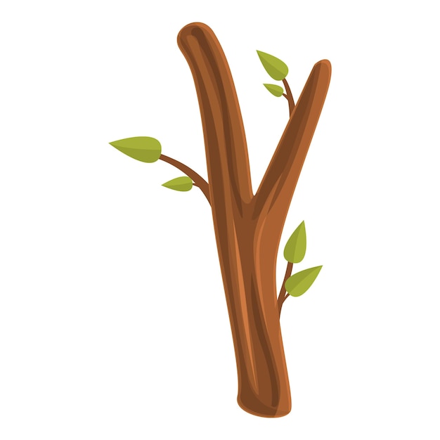 Ícone de ramo de tronco de árvore eco desenho animado de ícone vetor de ramo de tronco de árvore eco para web design isolado em fundo branco