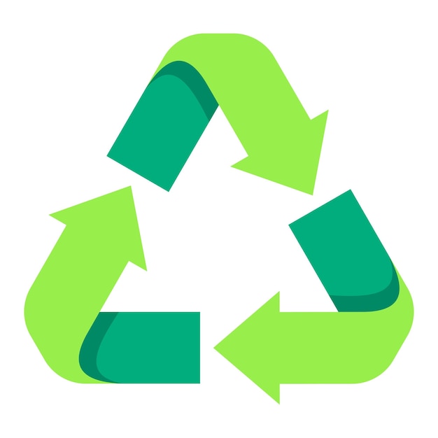 Ícone de reciclagem verde