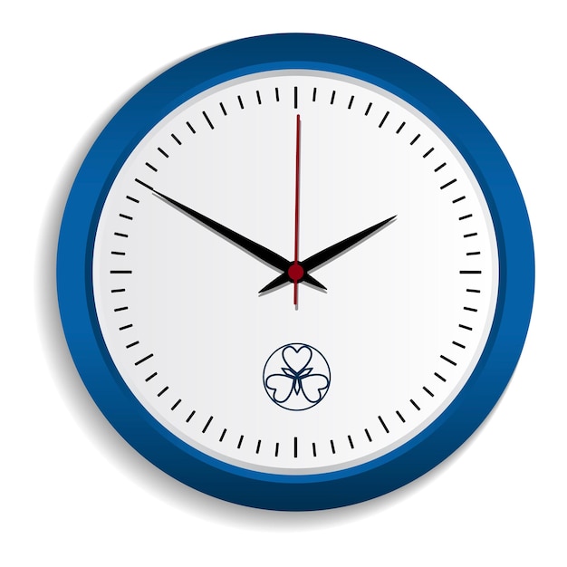 Vetor Ícone de relógio de parede ilustração realista do ícone de vetor de relógio de parede para web design