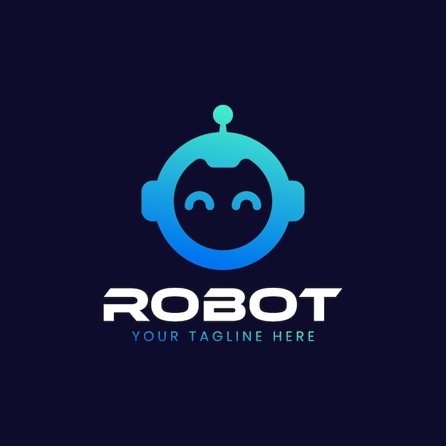 Ícone de robô bonito. projeto de símbolo de bot. conceito de ícone de chatbot. bot de serviço de suporte de voz. suporte online