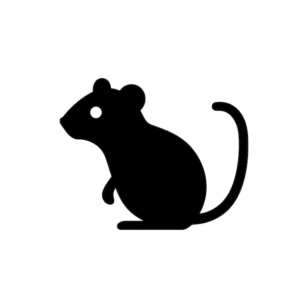 Vetor Ícone de roedor em fundo branco ilustração vetorial simples